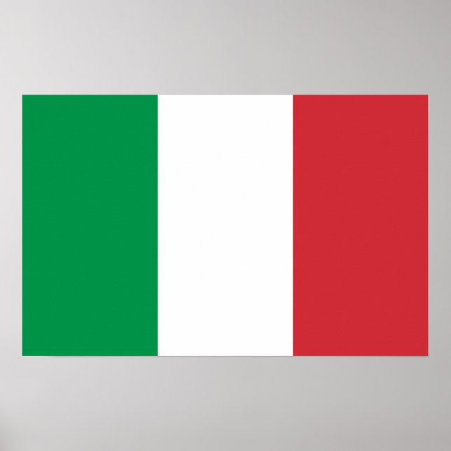 Impressão enquadrado com bandeira da Itália (Frente)