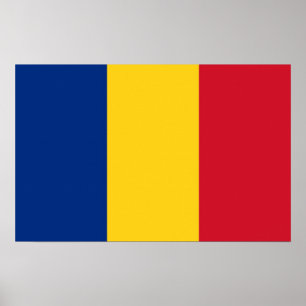 Impressão enquadrado com bandeira da Romênia