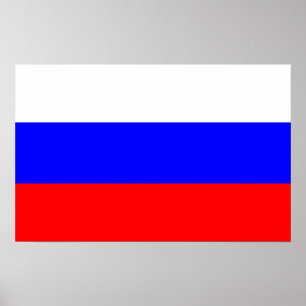 Impressão enquadrado com bandeira da Rússia