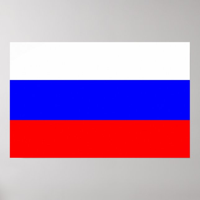 Impressão enquadrado com bandeira da Rússia (Frente)