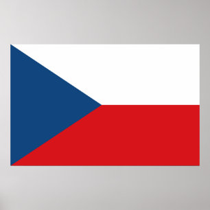Impressão enquadrado com bandeira da Tchecia