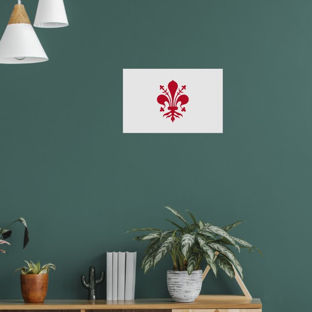 Impressão enquadrado com bandeira de Florença, Itá (Sala de Estar 1)