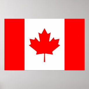 Impressão enquadrado com bandeira do Canadá