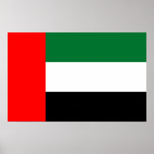 Impressão enquadrado com bandeira dos Emirados Á