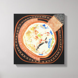 Impressão envolvido dos espaços 2 canvas movente