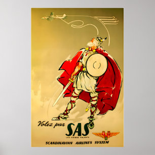 Impressão Escandinávia Arte Viking SAS Viagem Post