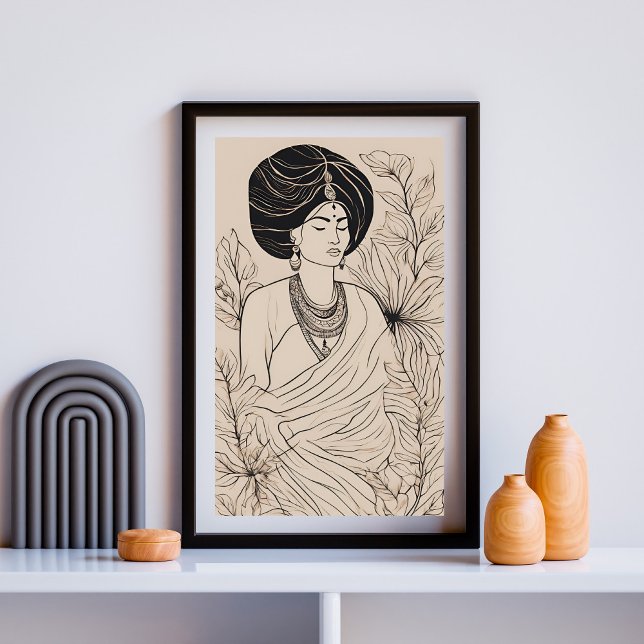 Impressão Espiritual de Mulher Boho (Criador carregado)