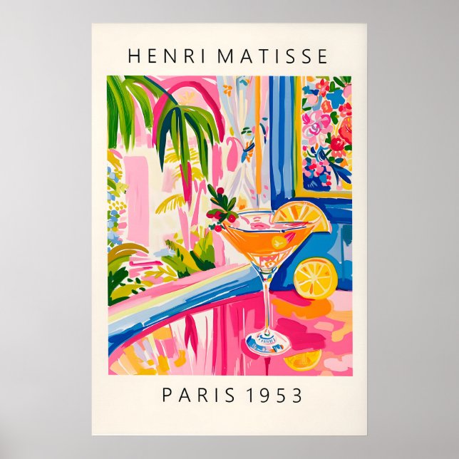 Impressão Estilo Matisse Aperol Spritz Dopamina Ro (Frente)