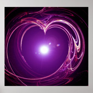 Impressão eterno do poster do Fractal do amor