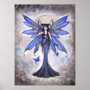Impressão feericamente azul doce de Celeste por
