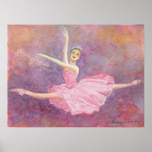 Impressão feericamente da arte do balé da ameixa