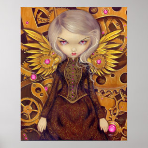 Impressão feericamente da arte do steampunk
