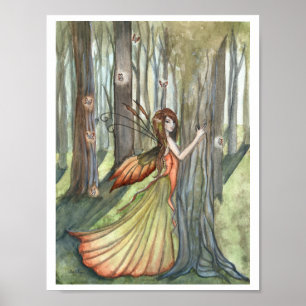 Impressão feericamente do poster do encantamento