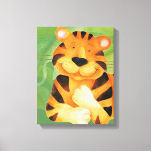 Impressão feliz bonito do envoltório das canvas