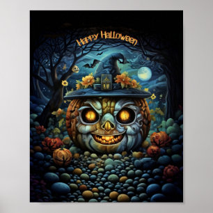 Impressão Feliz Halloween, Papel Poster de Valor (