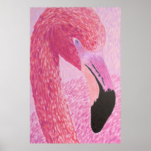 Impressão Flamingo Raspberry - por Just Dahl