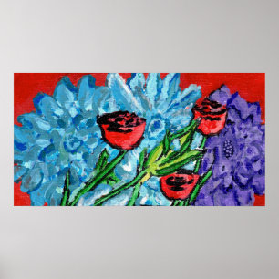 Impressão Floral, Cartaz de Valor (Semi Brilho)