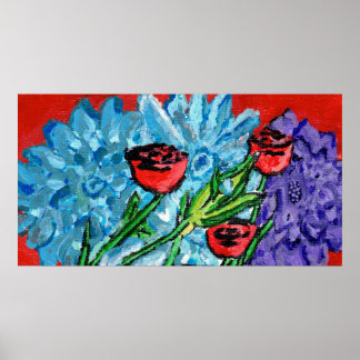 Impressão Floral, Cartaz de Valor (Semi Brilho)