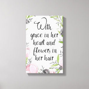 Impressão floral das canvas das citações
