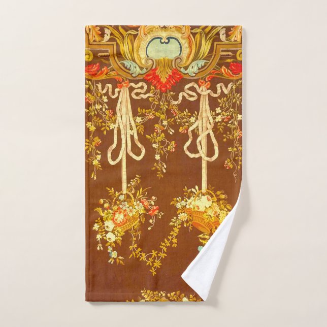 Impressão Floral de Buquê Elegante Louis XV Toalha (Toalha de mão)