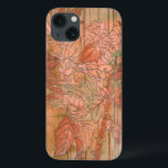 Impressão Floral Laranja Moderno em Fundo Retirado<br><div class="desc">Uma criação original de Jennifer Goldberger, esta impressão floral de laranja moderna senta-se num fundo despojado. As flores quase se misturam com o fundo. Deixe-o misturar-se com o resto da sua casa, comprando-a hoje!</div>