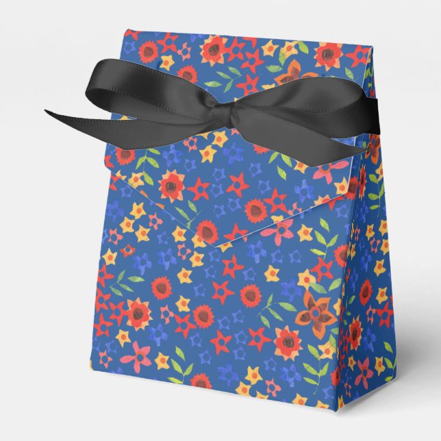 Impressão Floral Retro Chic na Caixa de Favoritos  (Frente)