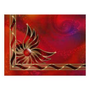 Impressão Foto Vermelha Como a Chama