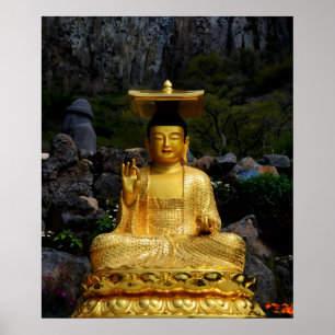Impressão fotográfica de 20x24 Buda Dourado Jeju-d