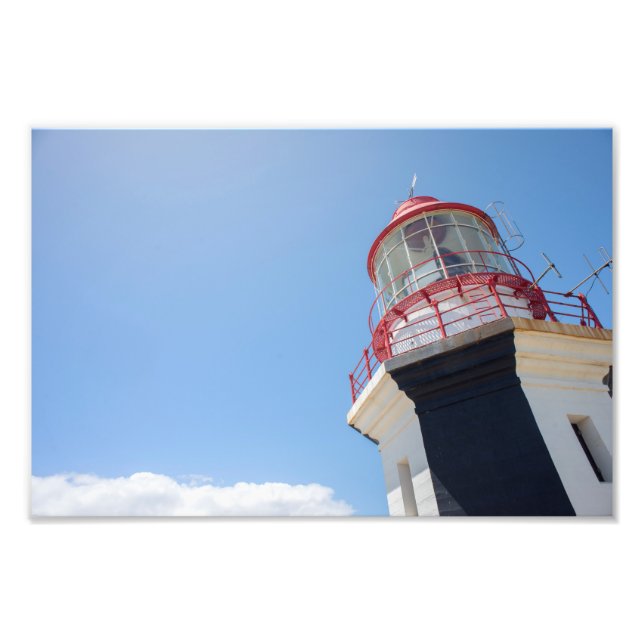 Impressão fotográfica de farol contra o céu (Frente)