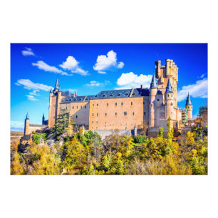 Impressão fotográfica do castelo de Segovia