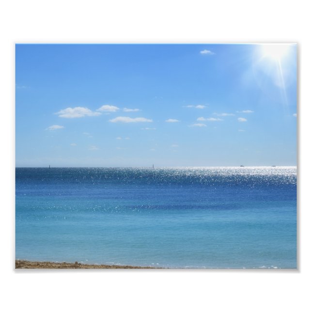Impressão Fotográfica Praia em Freeport Bahamas So (Frente)