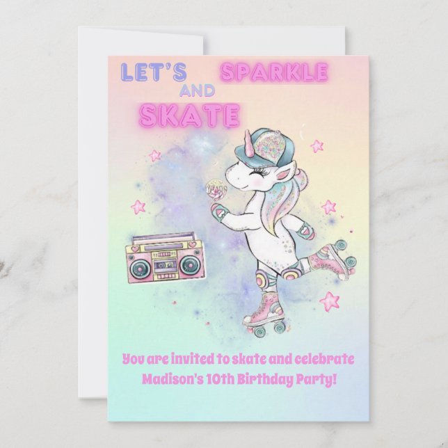 Impressão frontal e traseira do Convite de anivers (Frente)