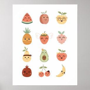 Impressão Fruta de Poster de