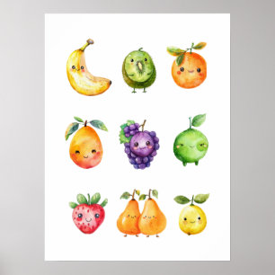 Impressão Fruta de Poster de