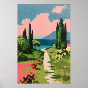 Impressão Giclée de Prado Florido Rosa Impressioni