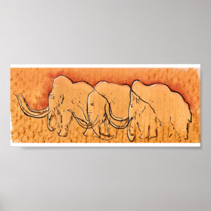 Impressão gigantesco da arte da caverna
