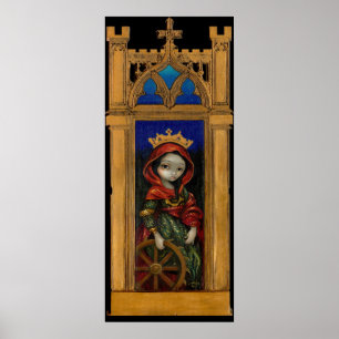 Impressão gótico da arte do ícone de Catherine 