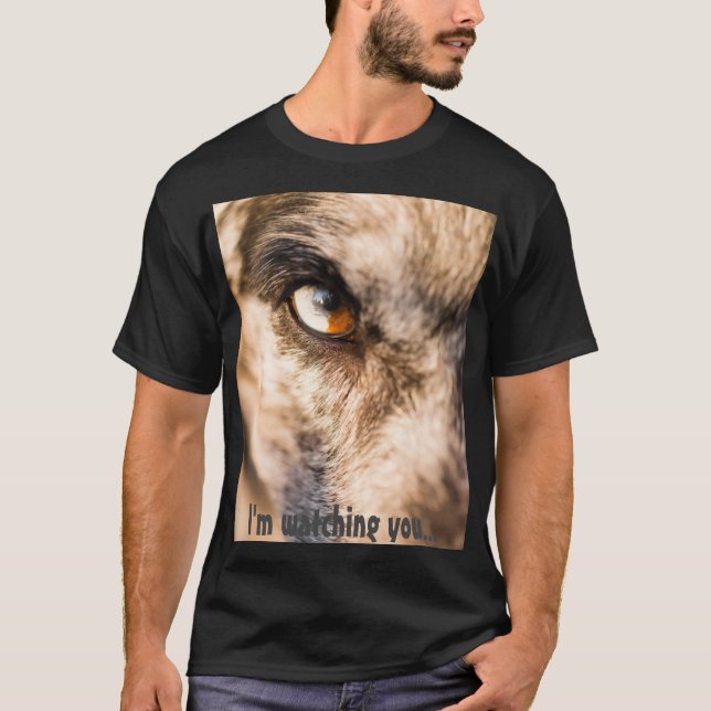 Impressão gráfico de camiseta "Estou te observando (Frente)