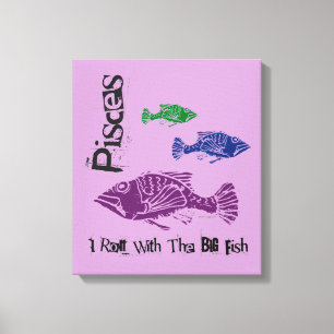 Impressão grande da arte das canvas dos peixes do