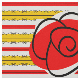 Impressão grande Rosa de tecido espanhol