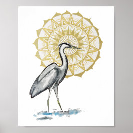 Impressão Heron Mandala 8x10