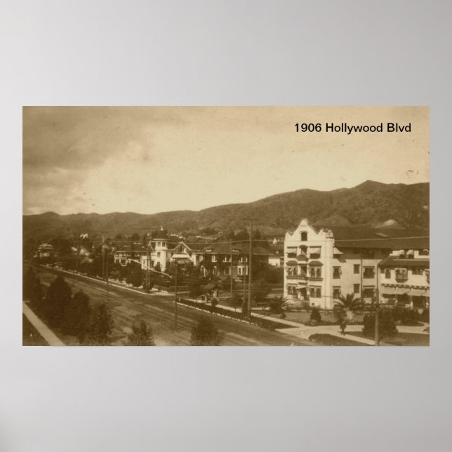 impressão Hollywood Blvd de 1906 (Frente)