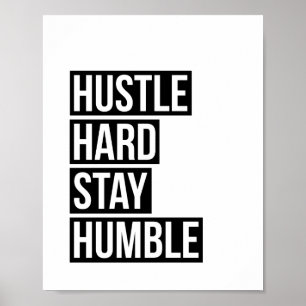 Impressão humilde do poster da estada dura da