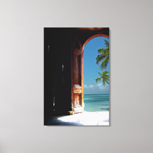 Impressão ideal tropical das canvas da porta