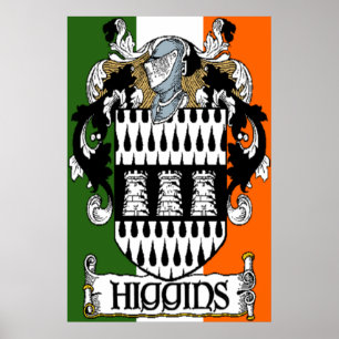 Impressão irlandês da bandeira da brasão de
