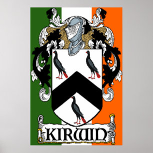 Impressão irlandês da bandeira da brasão de Kir
