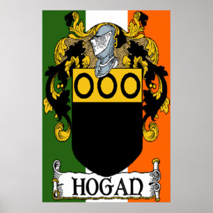 Impressão irlandês da bandeira da brasão do Hog