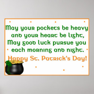 Impressão irlandês do provérbio 6