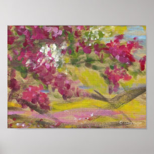 Impressão jamaicano do Bougainvillea/artista