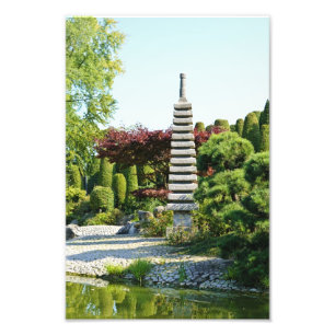 Impressão japonês da foto do jardim